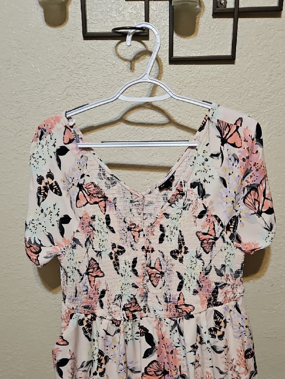 torrid Pink Butterfly Smocked Midi Dress - Picture 2 of 7